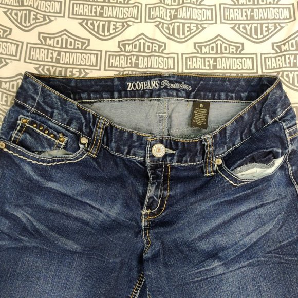 Y2K Women's Sparkle Pocket Bootcut Jeans - Size 9 - Picture 6 of 6